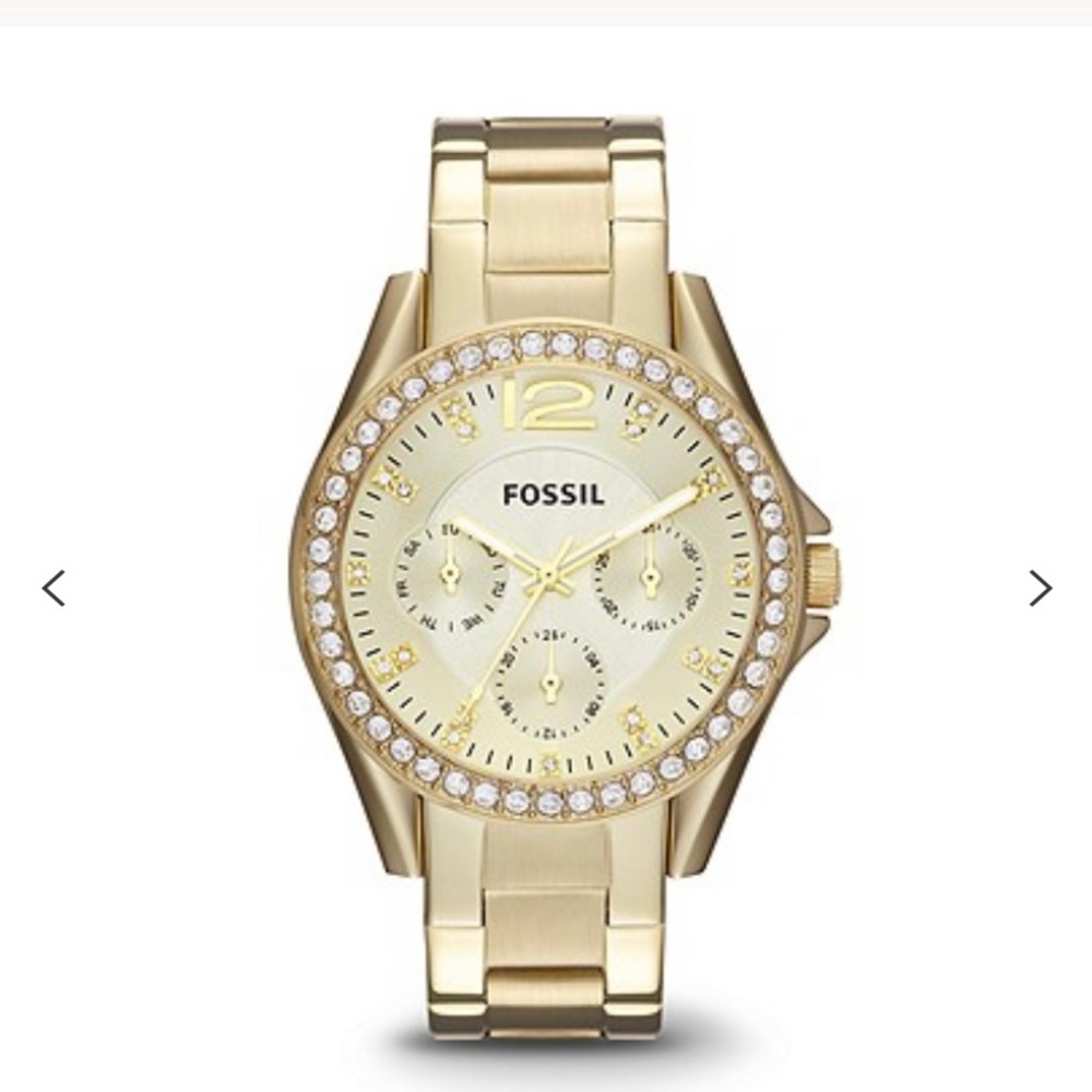 FOSSIL Riley Gold-Tone Stainless Steel Watch - Picture 1 of 5